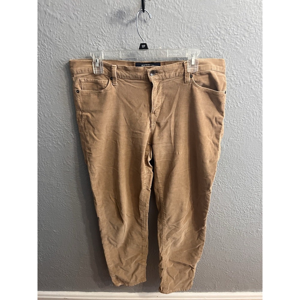 Lucky Brand Sofia Skinny Jeans‎ 14/32 Ankle Corduroy Tan Women's Pants